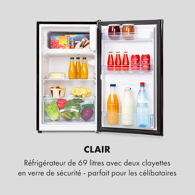 Cool Cousin Combiné réfrigérateur 69l congélateur 11l 41 dB A++ - Noir