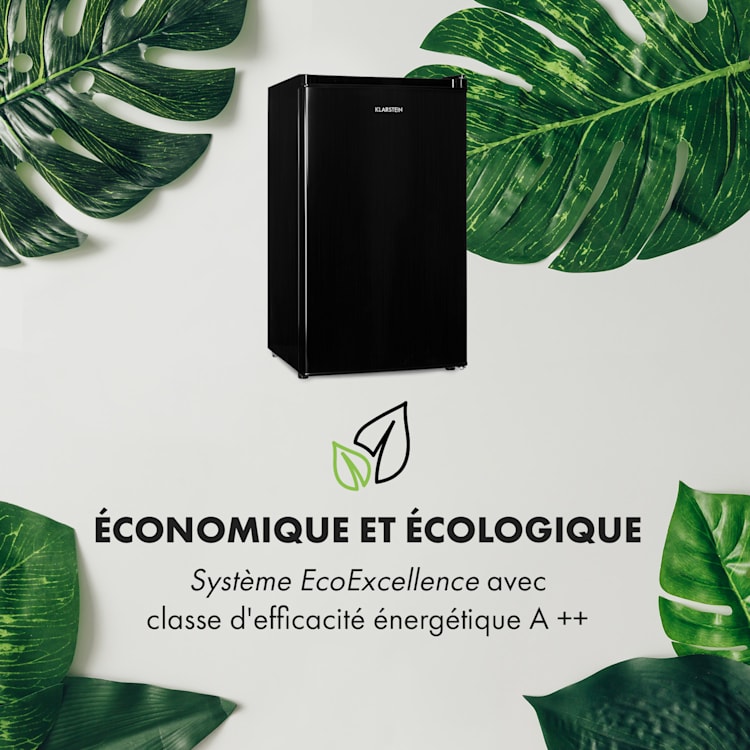 Cool Cousin Combiné réfrigérateur 69l congélateur 11l 41 dB A++ - Noir