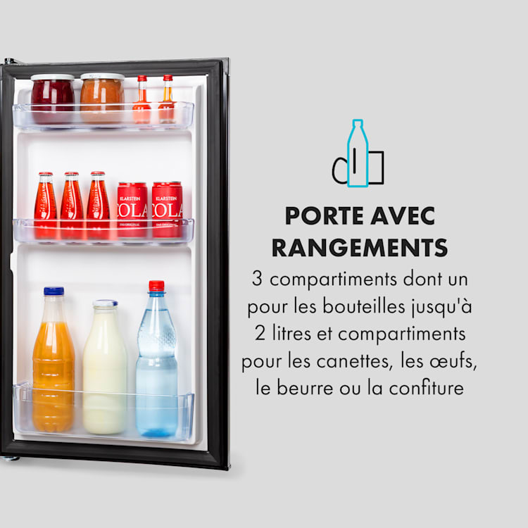 Cool Cousin Combiné réfrigérateur 69l congélateur 11l 41 dB A++ - Noir