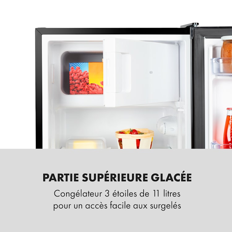 Cool Cousin Combiné réfrigérateur 69l congélateur 11l 41 dB A++ - Noir