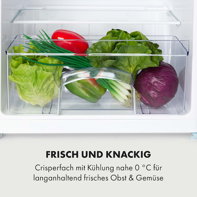 Hudson Kühlschrank 88 Liter Crisperfach Kompressor Silber