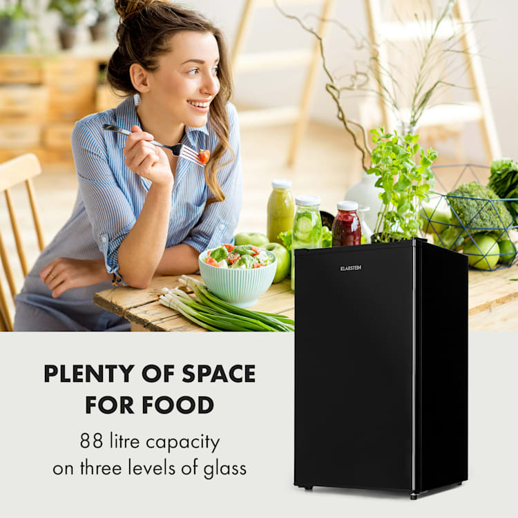 Hudson Refrigerator 88 Litre Crisper Compartment Compressor Black