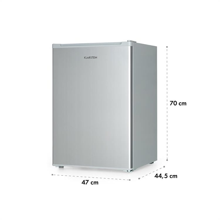 Delaware Réfrigérateur 76 litres / congélateur 4 litres A++ - Gris Gris Argent
