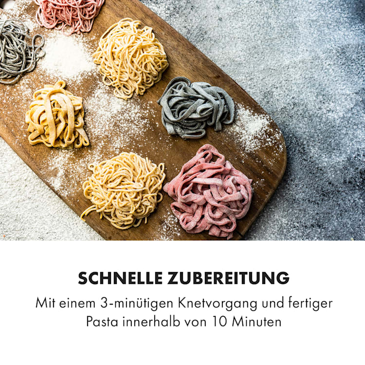Pastamania Nudelmaschine 260W 7 Aufsätze 500 g 60 dB LED