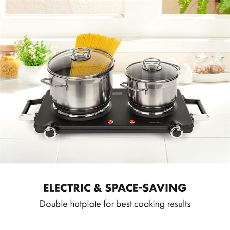 Cookorama Double Hotplate 1900-2250 W 150/180 mm Ø 5 Steps Black Black