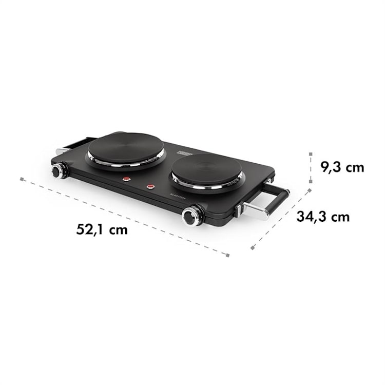 Cookorama Double Hotplate 1900-2250 W 150/180 mm Ø 5 Steps Black Black