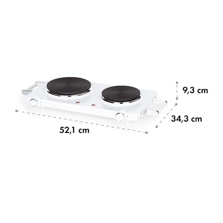 Cookorama piano cottura doppio 1900-2250 W 150/180 mm Ø 5 livelli bianco Bianco