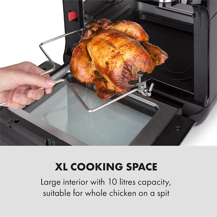 AeroVital Fry Hot Air Fryer 1500W 10l 9 Programmes Black / Silver