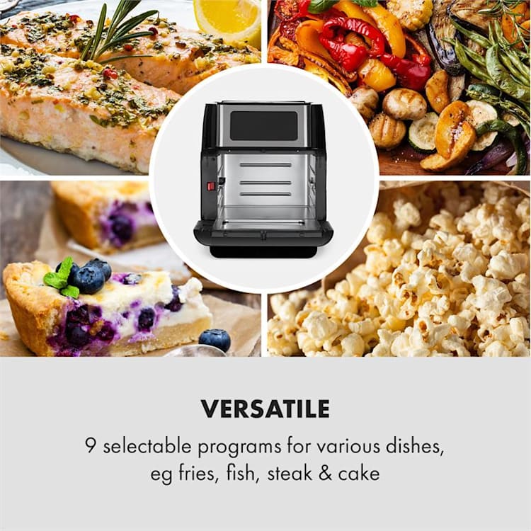 AeroVital Fry Hot Air Fryer 1500W 10l 9 Programmes Black / Silver
