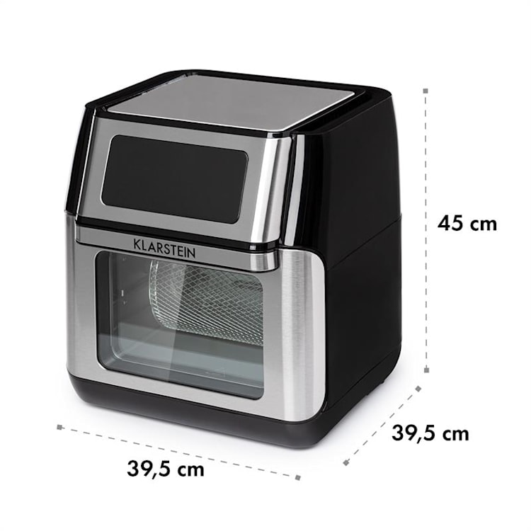 AeroVital Fry Hot Air Fryer 1500W 10l 9 Programmes Black / Silver