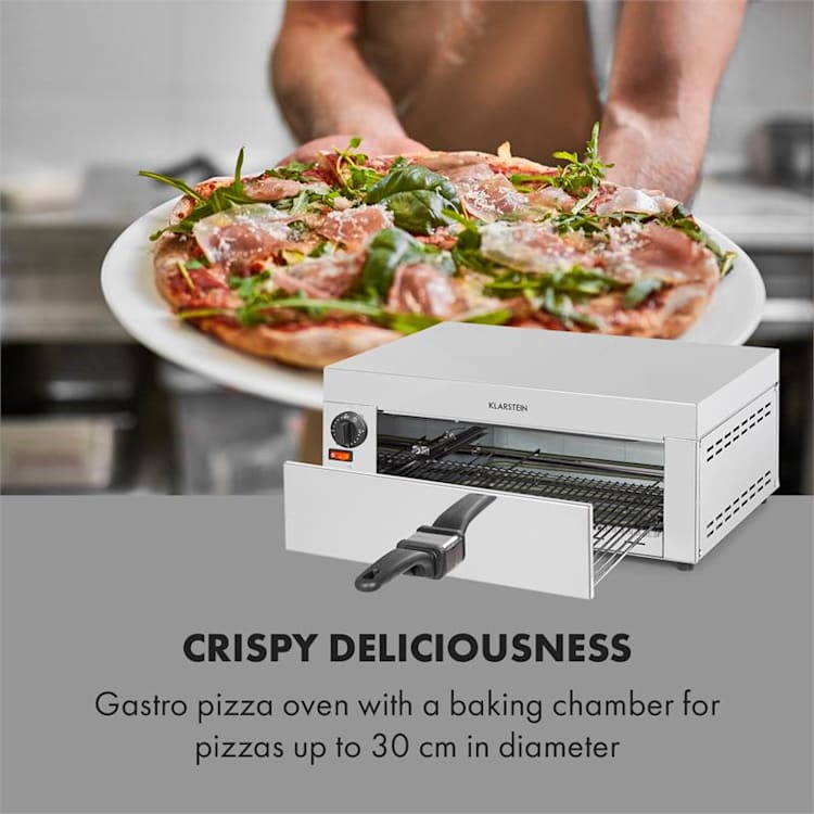 Vesuvio Pizza Oven Gastro 1 Chamber 1130W 300 ° C Timer Stainless Steel Silver 1 comparment