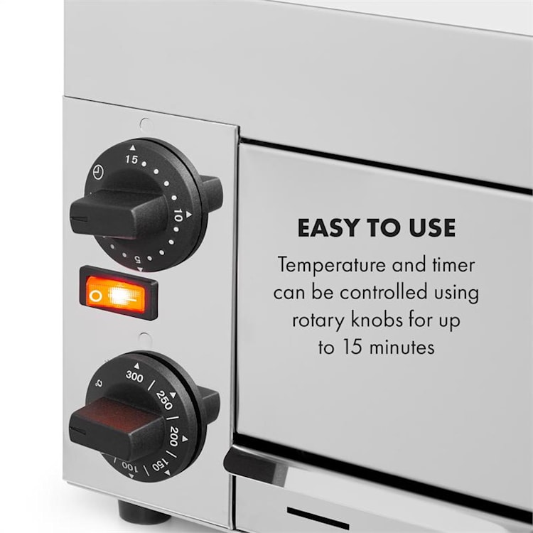 Vesuvio Pizza Oven Gastro 1 Chamber 1130W 300 ° C Timer Stainless Steel Silver 1 comparment