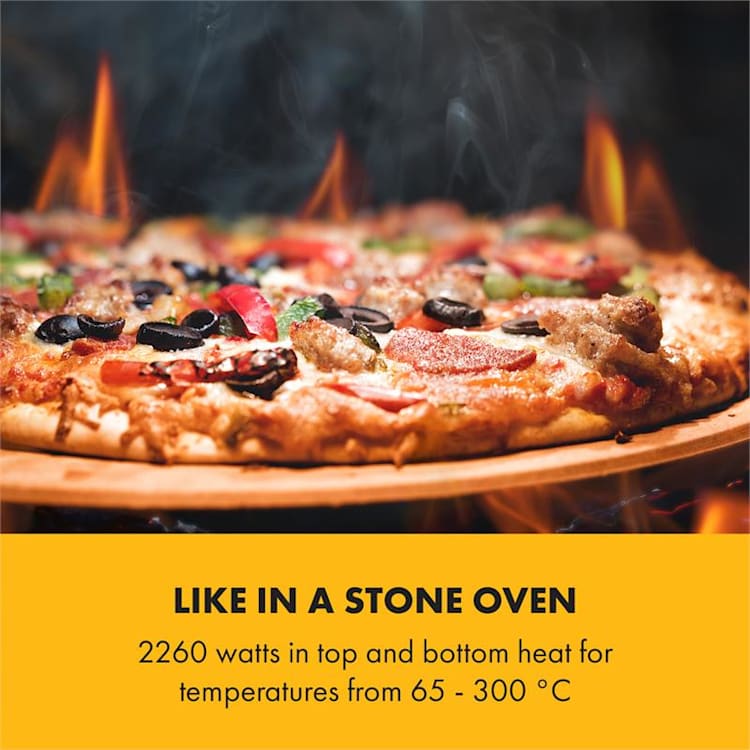 Vesuvio II, pizzasütő kemence, Gastro, 2 kamra, 2260 W, 300 °C, nemesacél, ezüstszínű 2 fülkék