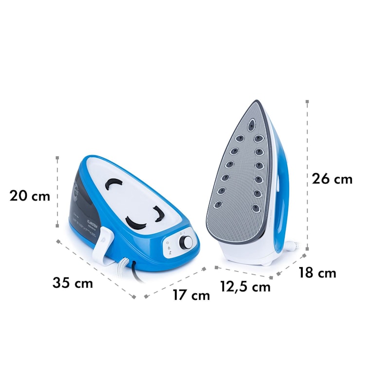 Speed Iron V2, gőzölős vasaló, 2100W, 1100ml, EasyGlide, fehér/kék Fehér / Kék