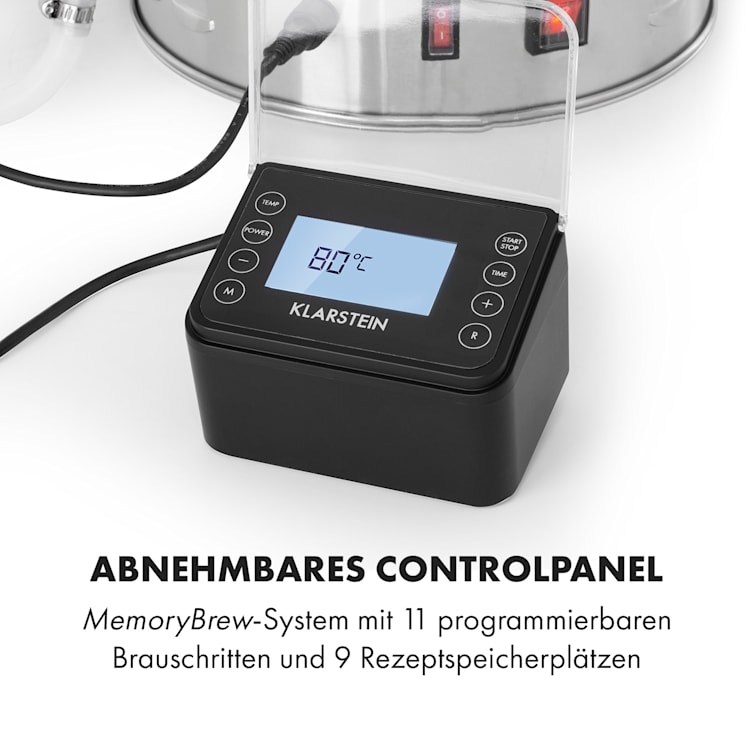 Brauheld Pro Maischekessel 2500W 30L 30-100°C Umwälzpumpe Edelstahl 30 Ltr