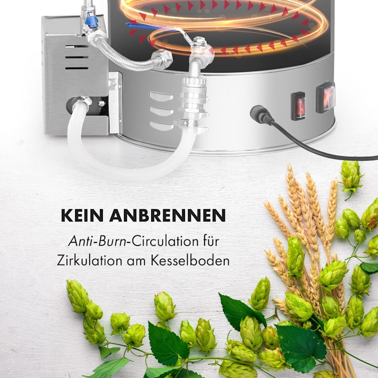 Brauheld Pro Maischekessel 2500W 30L 30-100°C Umwälzpumpe Edelstahl 30 Ltr