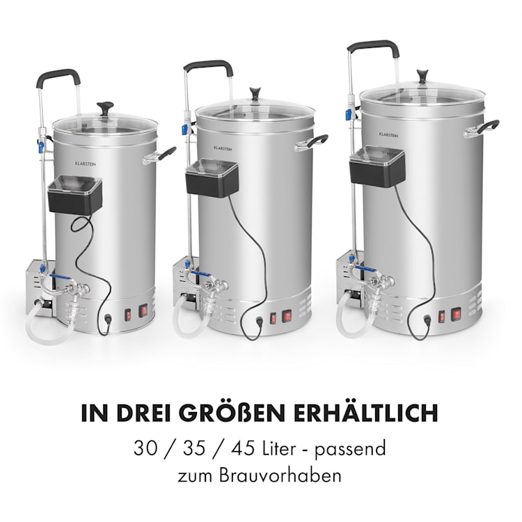 Brauheld Pro Maischekessel 2500W 30L 30-100°C Umwälzpumpe Edelstahl 30 Ltr