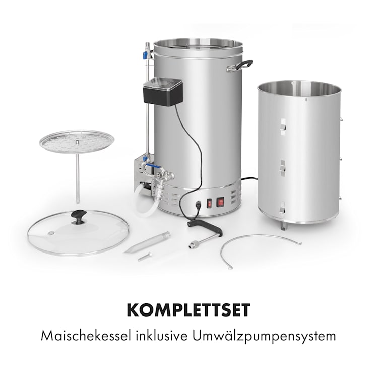 Brauheld Pro Maischekessel 2500W 35L 30-100°C Umwälzpumpe Edelstahl 35 Ltr