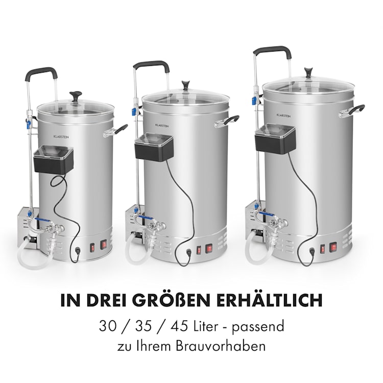 Brauheld Pro Maischekessel 2500W 35L 30-100°C Umwälzpumpe Edelstahl 35 Ltr
