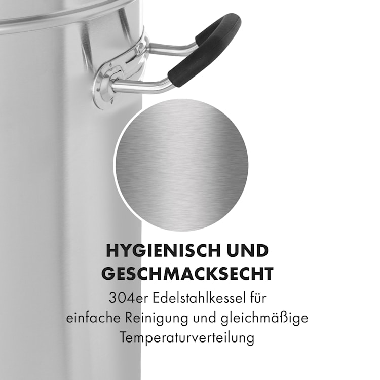 Brauheld Pro Maischekessel 2500W 35L 30-100°C Umwälzpumpe Edelstahl 35 Ltr
