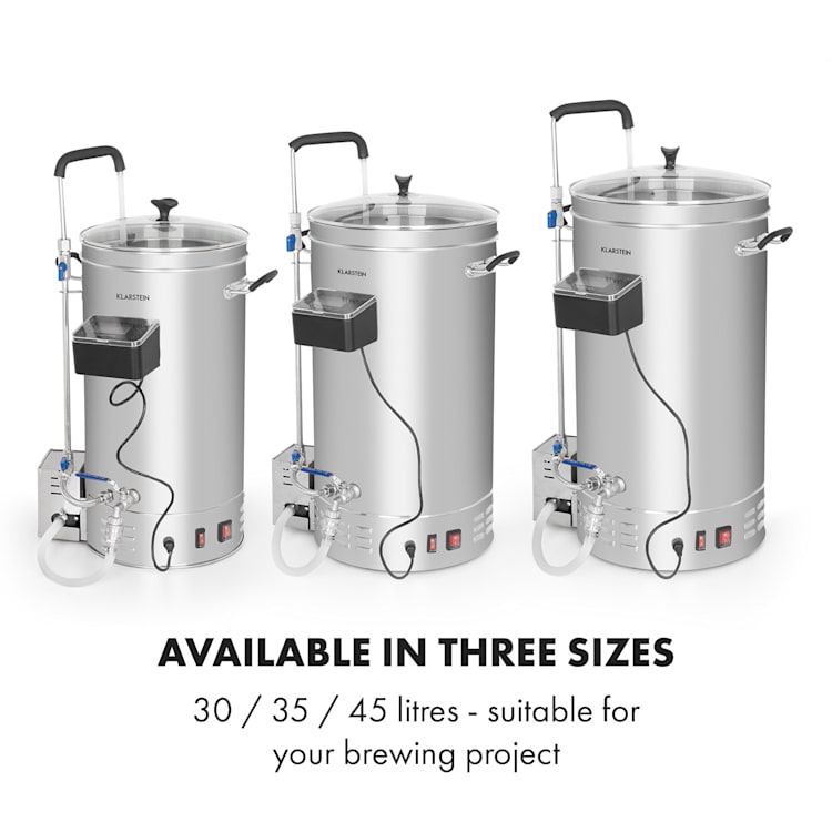 Brauheld Pro, sladový kotel, 3300 W, 45l, 30-100°C, oběhové čerpadlo, ušlechtilá ocel 45 litrů
