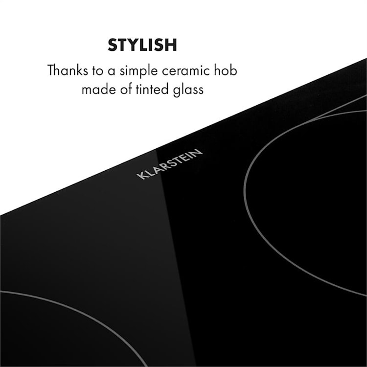 EasyCook Ceramic Hob 4500W Rotary Control Black 4