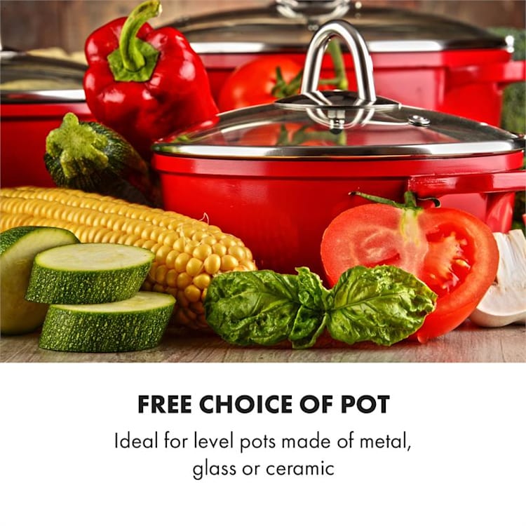 EasyCook Ceramic Hob 4500W Rotary Control Black 4