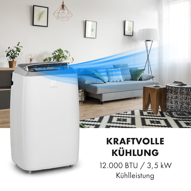 Iceblock Prosmart 12 mobile Klimaanlage 12.000 BTU/3,5 kW Luftdurchsatz 340 m³/h max. App-Control weiß 12.000 BTU