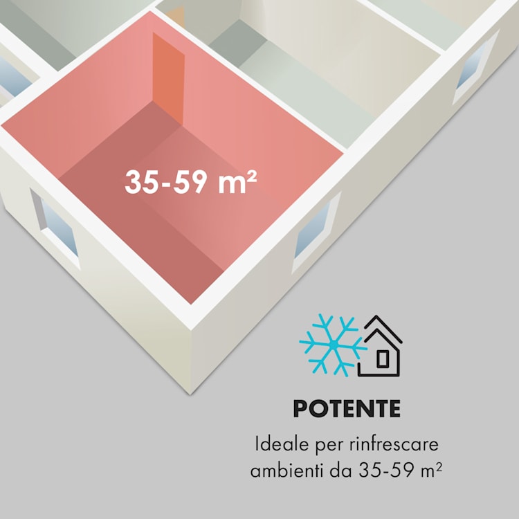 Iceblock Prosmart 12 Climatizzatore Portatile 12.000 BTU/3,5 kW bianco 12.000 BTU
