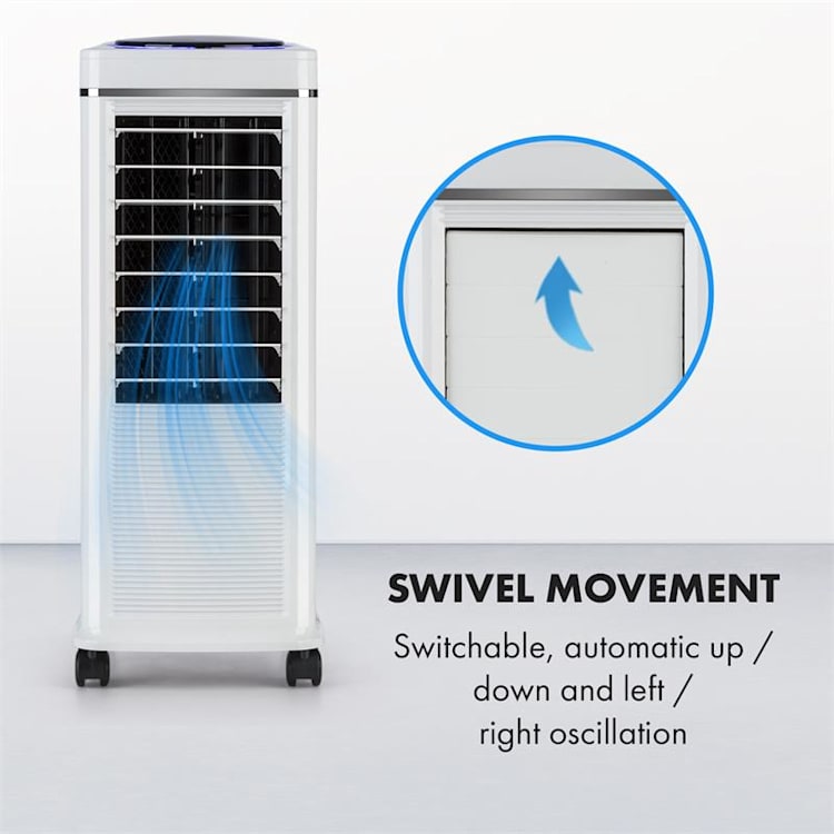 Windspiel, chladič vzduchu, 100 W, 12-hod. časovač, diaľkový ovládač, biely