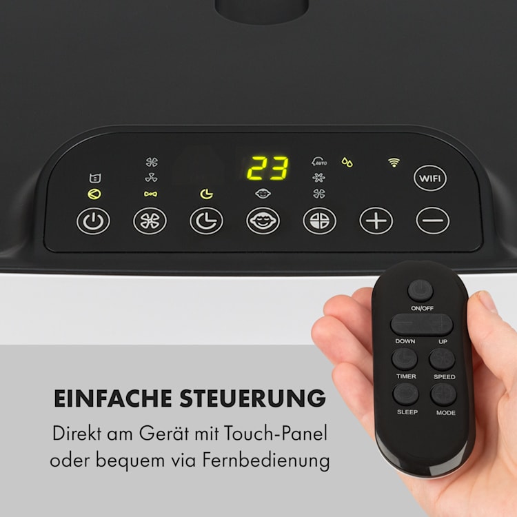 Klarstein Kraftwerk Smart 12K Klimaanlage 3-in-1 12000 BTU App-Steuerung Fernbedienung 12.000 BTU | Weiß