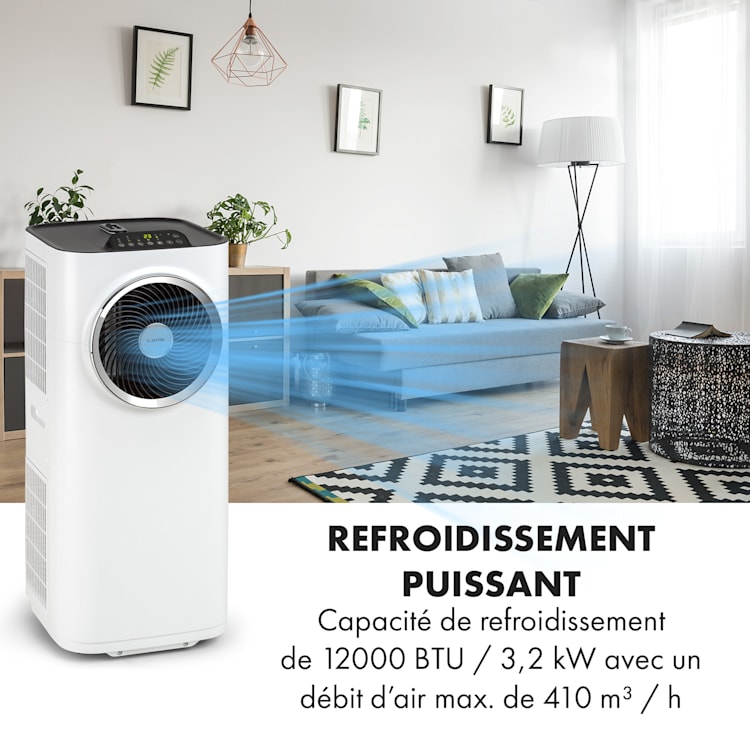 Kraftwerk Smart 12K climatiseur mobile 12000 BTU/3,5 kW blanc Blanc | 12.000 BTU