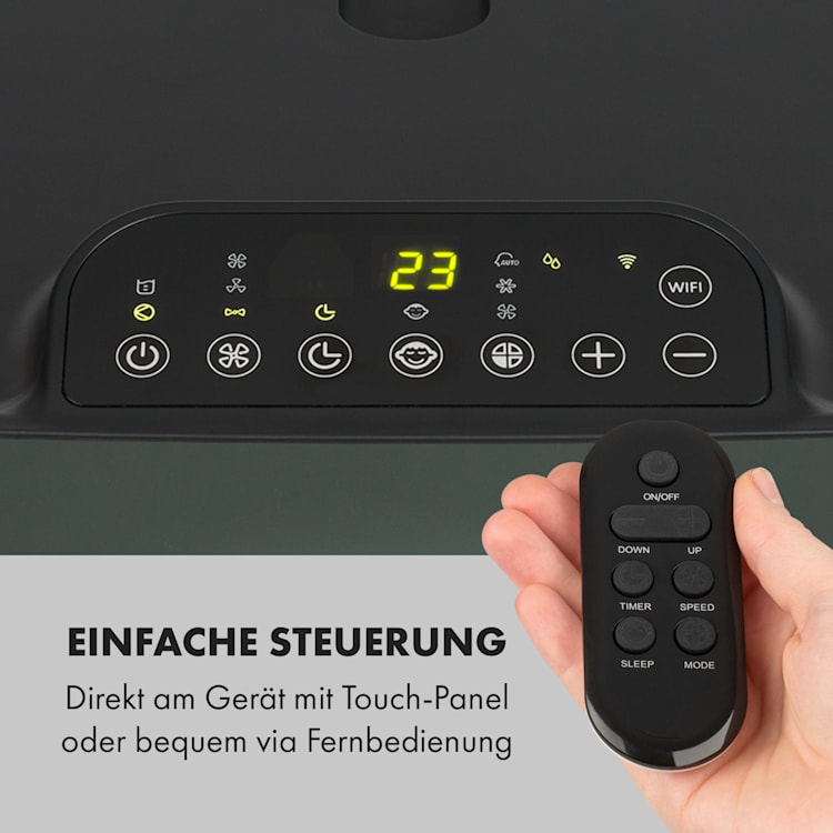 Klarstein Kraftwerk Smart 12K Klimaanlage 3-in-1 12000 BTU App-Steuerung Fernbedienung 12.000 BTU | Anthrazit