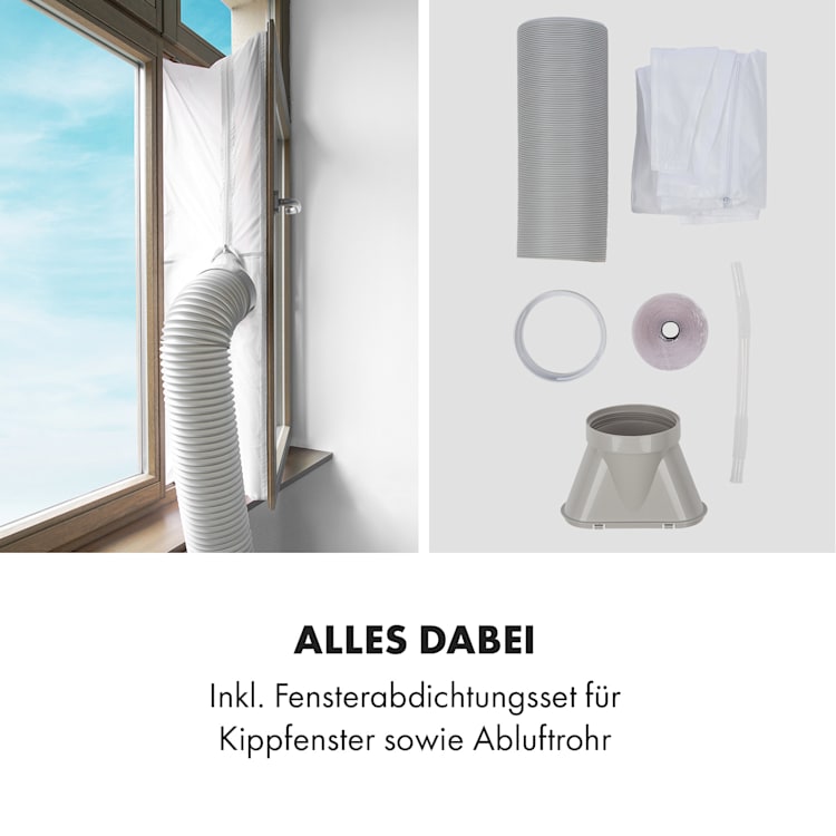 Klarstein Kraftwerk Smart 12K Klimaanlage 3-in-1 12000 BTU App-Steuerung Fernbedienung 12.000 BTU | Anthrazit
