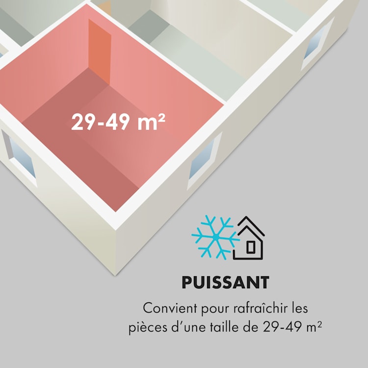 Kraftwerk Smart 10K climatiseur mobile 10000 BTU/2,9 kW blanc Blanc | 10.000 BTU