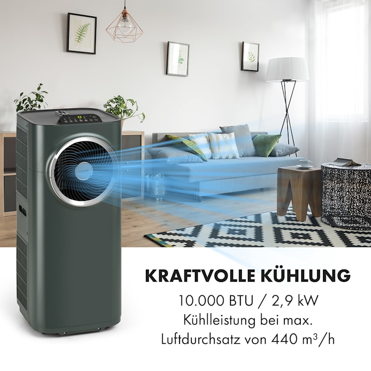 Kraftwerk Smart 10K Klimaanlage 3-in-1 10000 BTU App-Steuerung Fernbedienung 10.000 BTU | Anthrazit