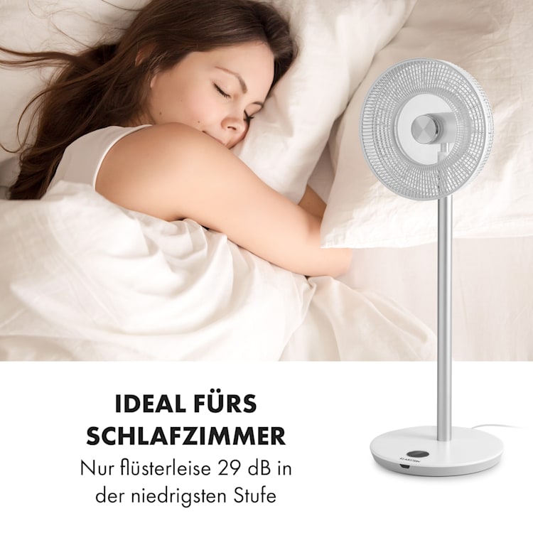 Whisperwind Standventilator 12" (30,5 cm) 9-Blatt max. 30W weiß Mit Kabel