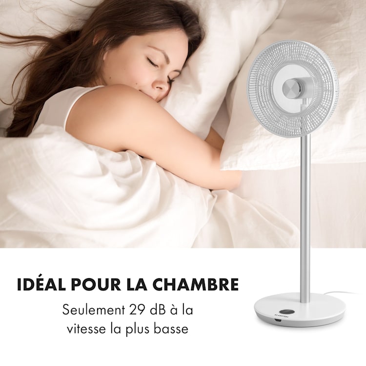 Whisperwind Ventilateur sur pied 12" (30,5 cm) 9 pales 30 W max. blanc Avec câble