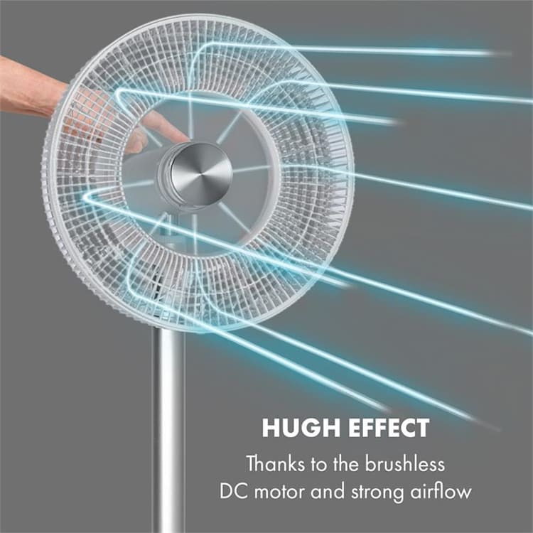Whisperwind Standventilator 12" (30,5 cm) 9-Blatt max. 30W weiß Mit Kabel