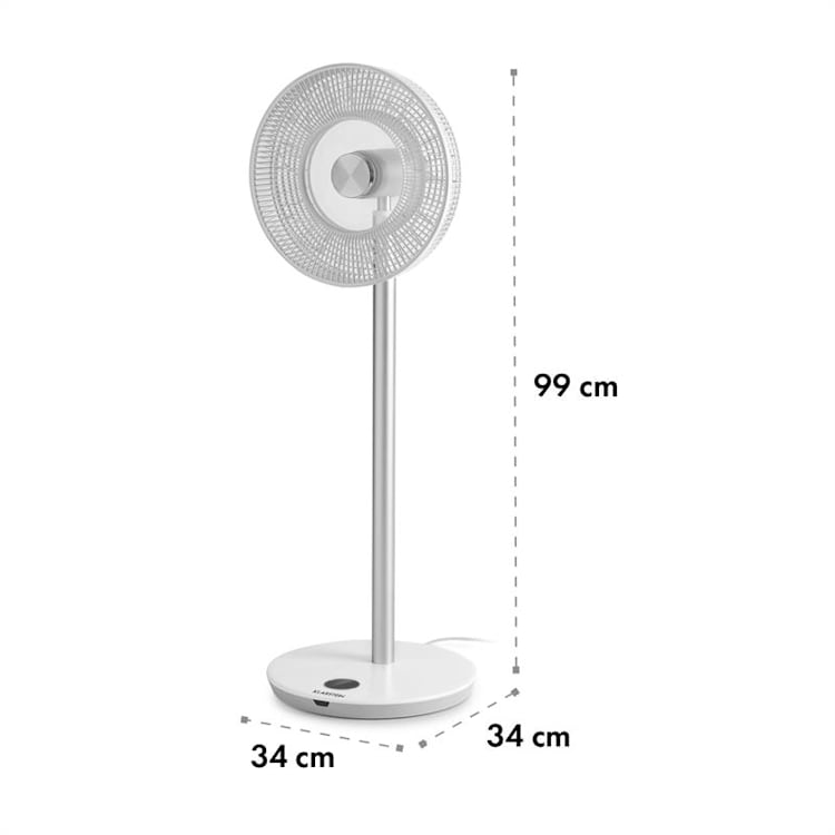 Whisperwind Standventilator 12" (30,5 cm) 9-Blatt max. 30W weiß Mit Kabel