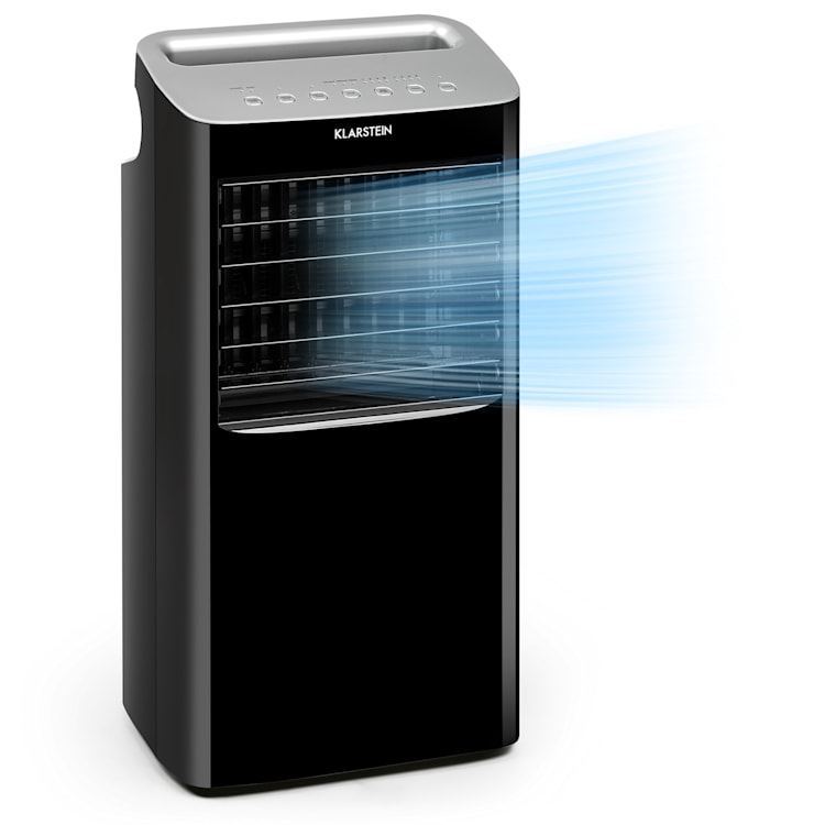 Coldplayer 4-in-1 Luftkühler Ventilator Luftbefeuchter Luftreiniger 384 m³/h | 68 Watt | Tank: 10 Liter | 4 Windstärken | Ionisator | Timer | Fernbedienung | mobil Schwarz