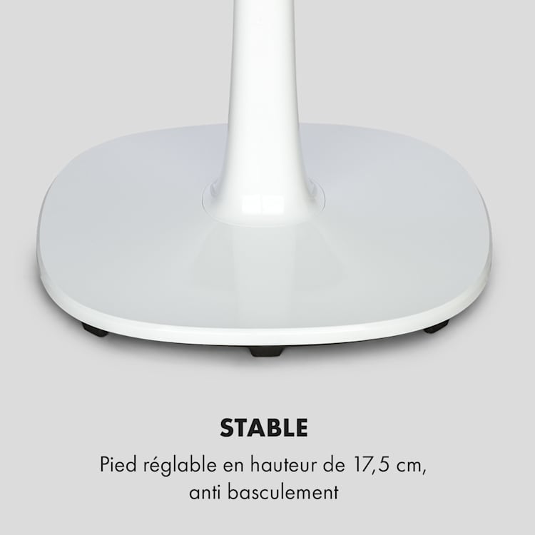 Sommerwind ventilateur sur pied 16" 35W moteur CD 5544 m³/h Oscillation blanc Blanc