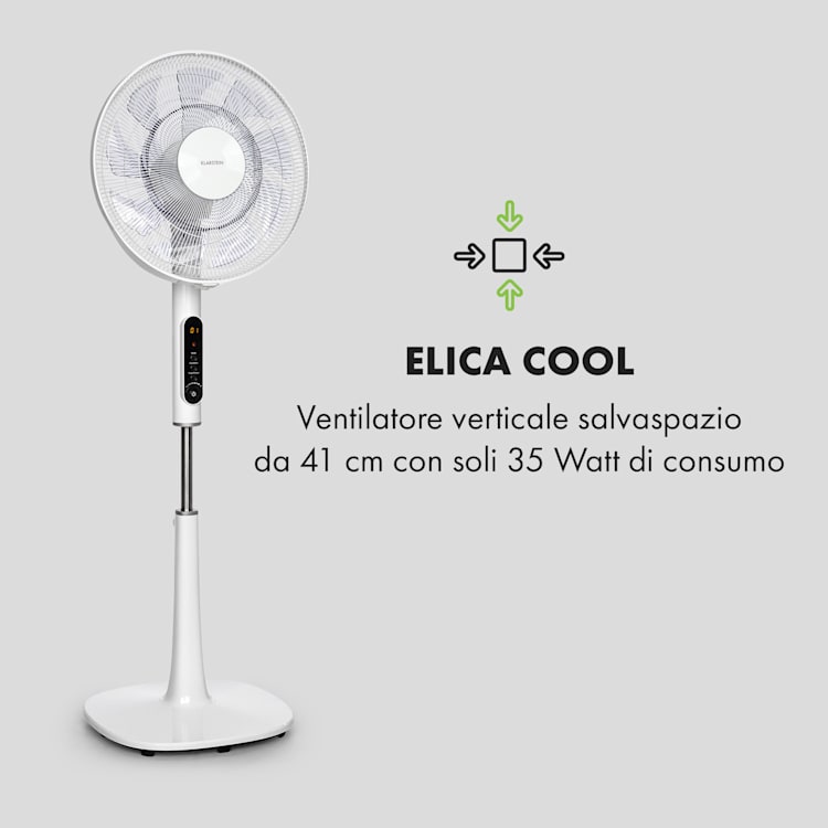 Sommerwind, Ventilatore a Piantana, 16", Motore DC, 5544m³/h, Oscillazione, 35W, bianco Bianco