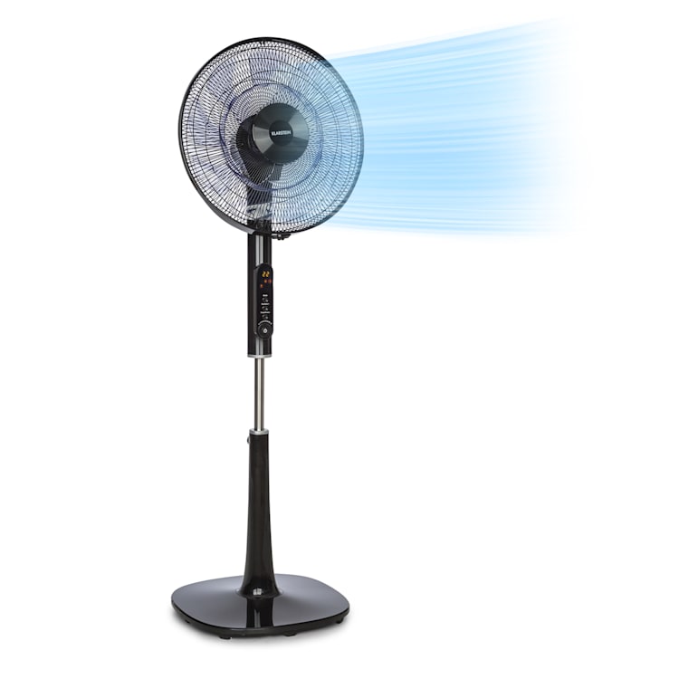 Sommerwind Standventilator 16" 35W DC-Motor 5544m³/h Oszillation schwarz Schwarz
