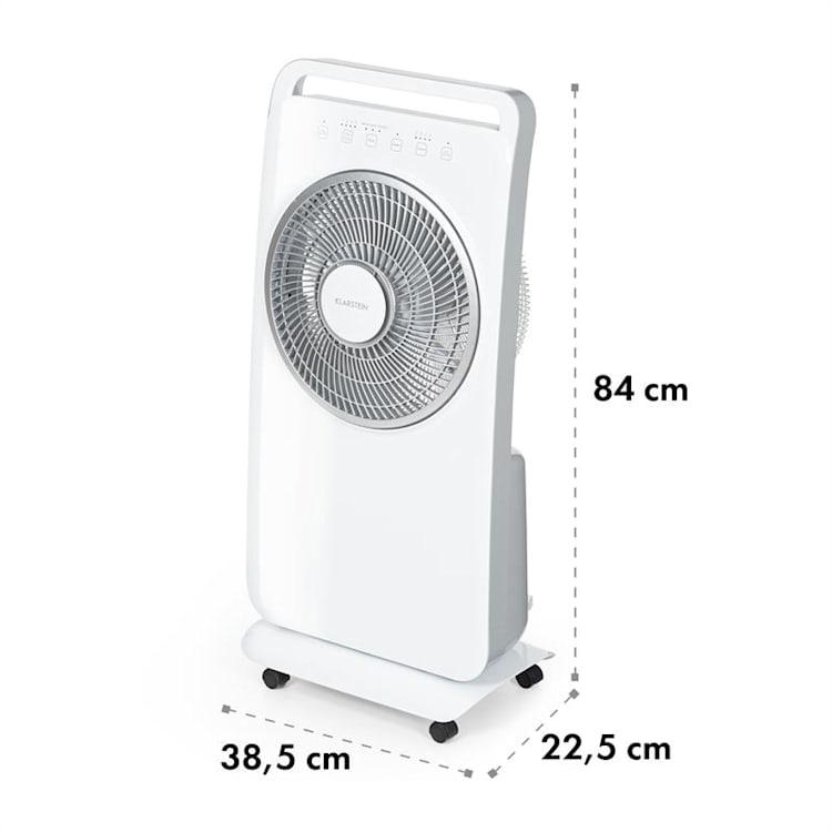 Wildwater, stojanový ventilátor se zvlhčovačem vzduchu, 80W, 3690m³/h, 2,5l, bílý