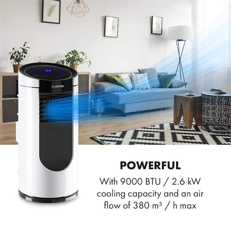 Metrobreeze Miami, mobil légkondicionáló, 9000 BTU/2,6 kW, 950 W, fehér Fehér
