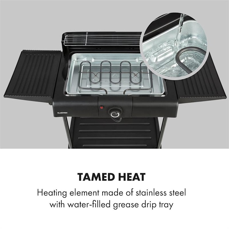 Dr. Beef Pro elgrill 2000W non-stick-grillyta sidobord