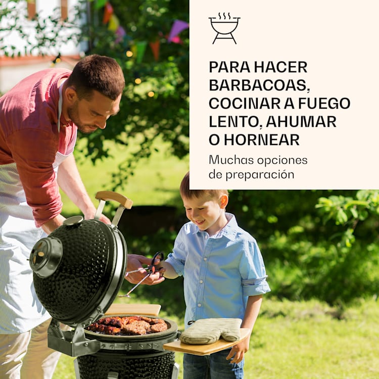 Princesize Pro parrilla Kamado13" (33cm) piezas laterales del termómetro negro Negro