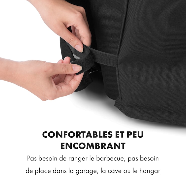 Tomahawk housse de protection contre les intempéries, toile canevas 600D, 30/70% PE/PVC, noire