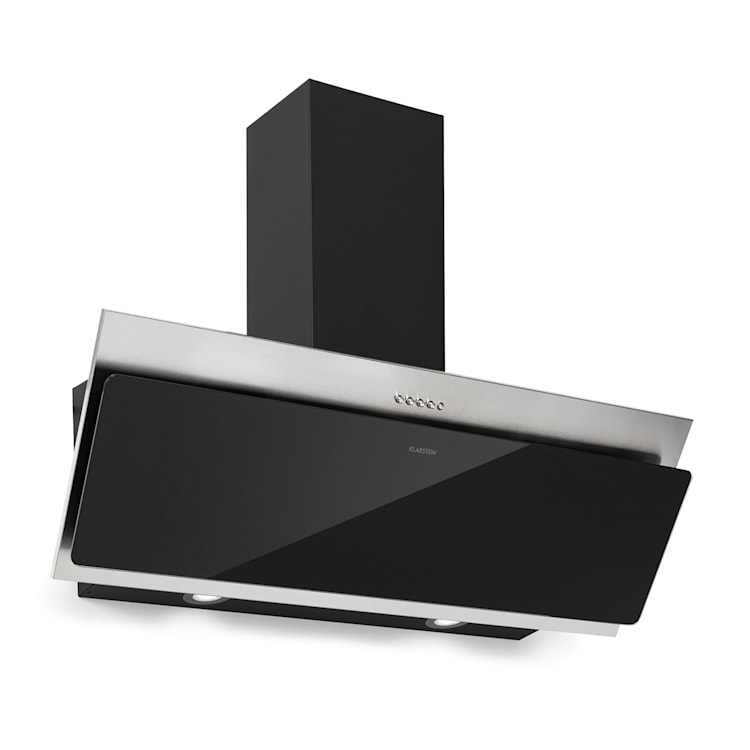 Alessia Extractor Hood Head-Free Hood 350 m³ / h Push Control Black 90 cm